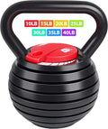 Adjustable Kettlebell Weights Set Cast Iron Exercise Fitness Kettle Ball Grip 5, 8, 9,12Lb Free Weight Men Women Kettlebells for Home Gym Workout Ballistic, Core,Strength Training