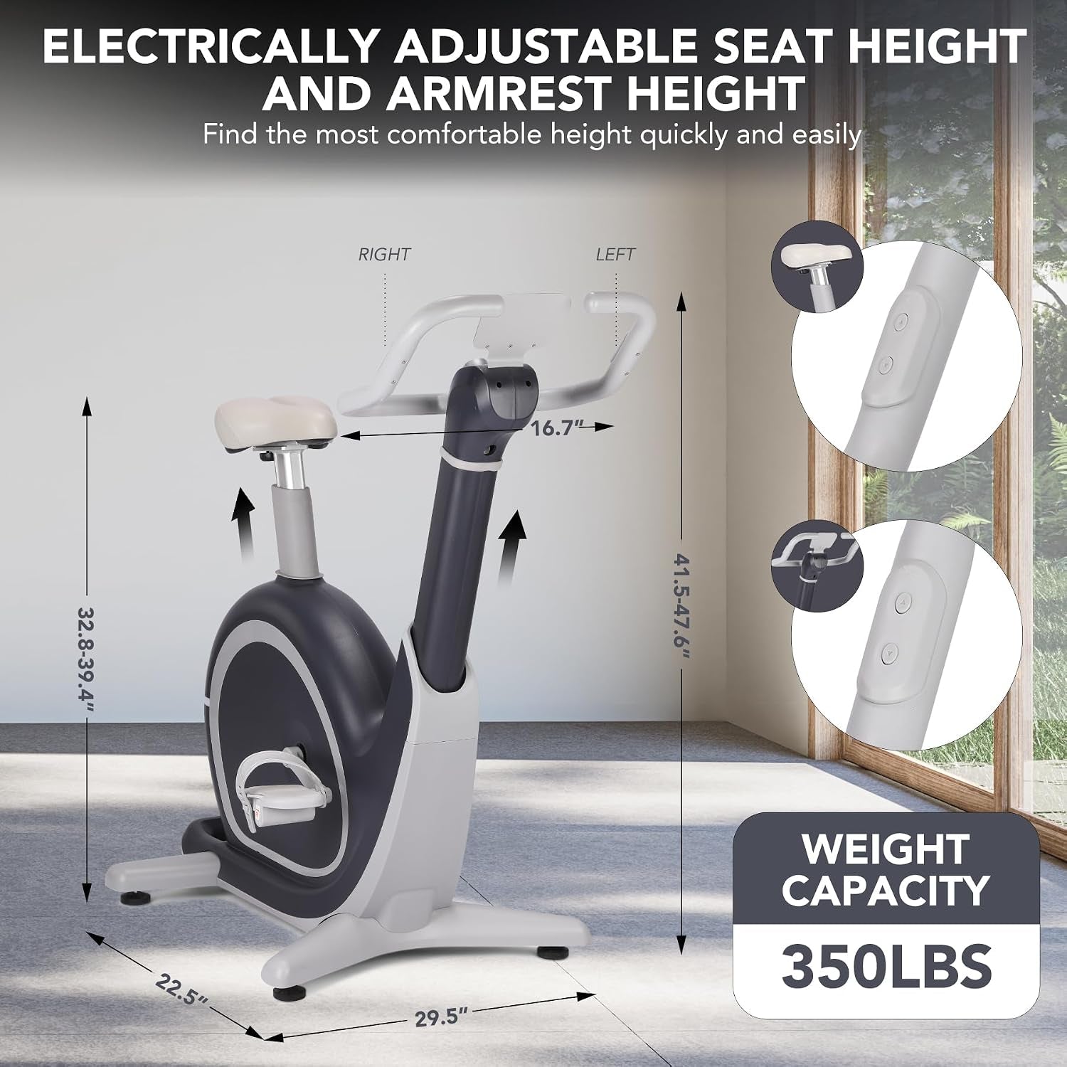 Smart Exercise Bike, AI Intelligently 36 Levels Magnetic Resistance Workout Bike with 350 Lbs Weight Capacity, Indoor Cycling Bike for Cardio Workout and Cycle Training