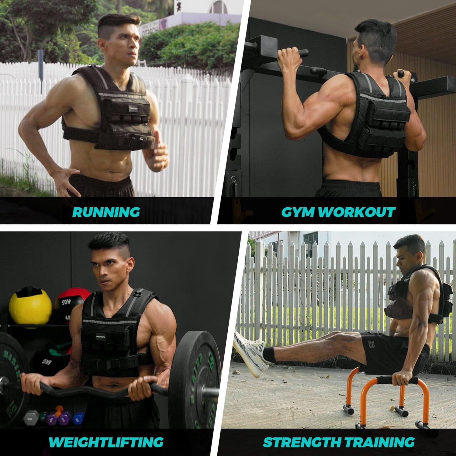 Weighted Vest Men, 35Lb/45Lb Adjustable Rucking Vests for Walking Running | 1.2" Shoulder Padding, High-Vis Reflective Strips, Metal Tactical Buckle, Strength Training Vest for Hiking Workout Fitness