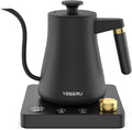 1200W Gooseneck Kettle with ±1℉ Temperature Control,Pour over Electric Kettle for Coffee & Tea,Digital Display,4 Temp Preset,12H Keep Warm,100% Stainless Steel,Rapid Heating,1L,Matte Black