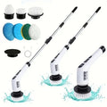 Electric Cleaning Brush, Wireless Electric Rotating Scrubber, 7 Brush Heads and Adjustable Extension Handle, Bathroom Cleaning