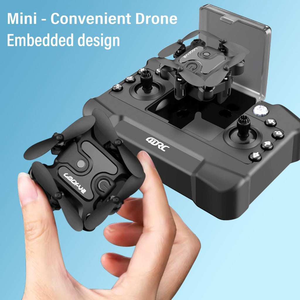 Mini Drone with 4K Camera & Six-Axis Stabilization Mini Shuttle Foldable FPV Drone | Small-Bodied Covert UAV One Key Take Off/Land, Headless Mode, Support 360° Roll