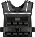 Weighted Vest Men, 35Lb/45Lb Adjustable Rucking Vests for Walking Running | 1.2" Shoulder Padding, High-Vis Reflective Strips, Metal Tactical Buckle, Strength Training Vest for Hiking Workout Fitness