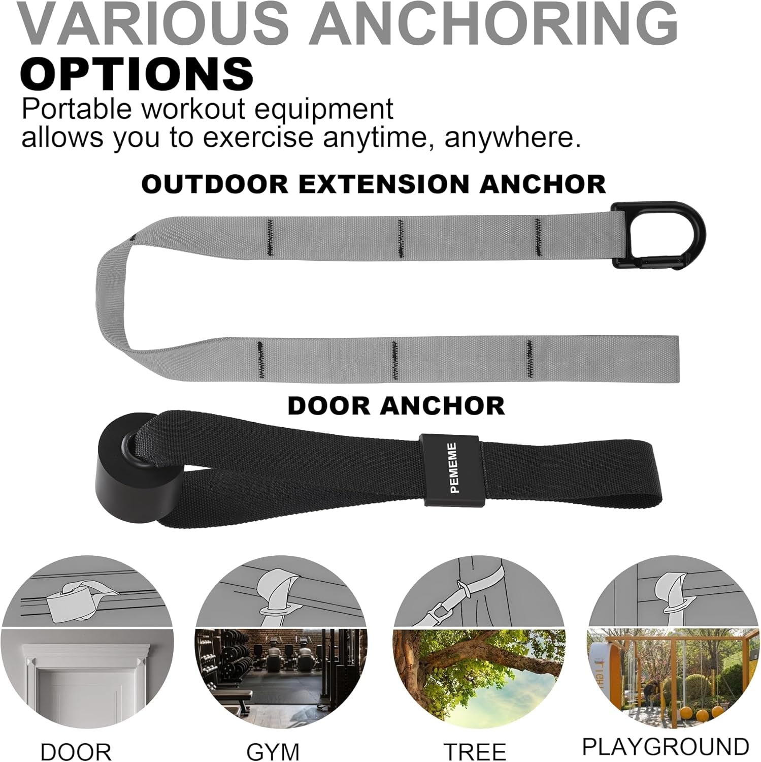 Home Resistance Training Kit with Adjustable Suspension Straps for Workouts | Home and Outdoor Full-Body Strength Training with Heavy-Duty Straps | Door Anchor, Handles, Carry Bag and Exercise Guide