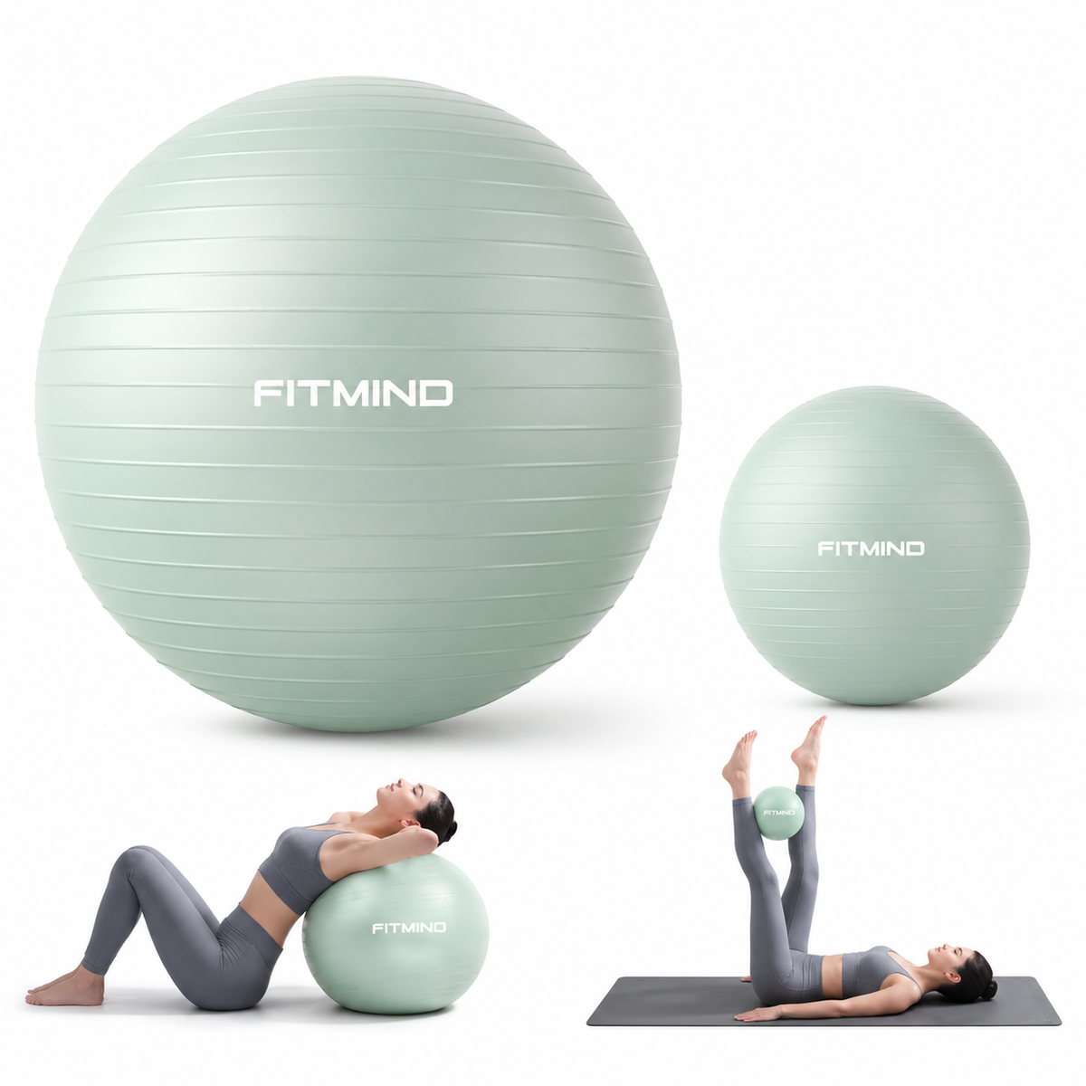 Pilates Ball Studio Set con pelota de ejercicio grande y pelota pequeña de Pilates

