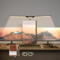 LED Desk Lamp, anti Eyestrain with Blue Light Blocking Glasses Included, 3000K-6500K with Clamp, Architect Style Swing Arm, Wide Monitor Computer Light for Home Office Gift
