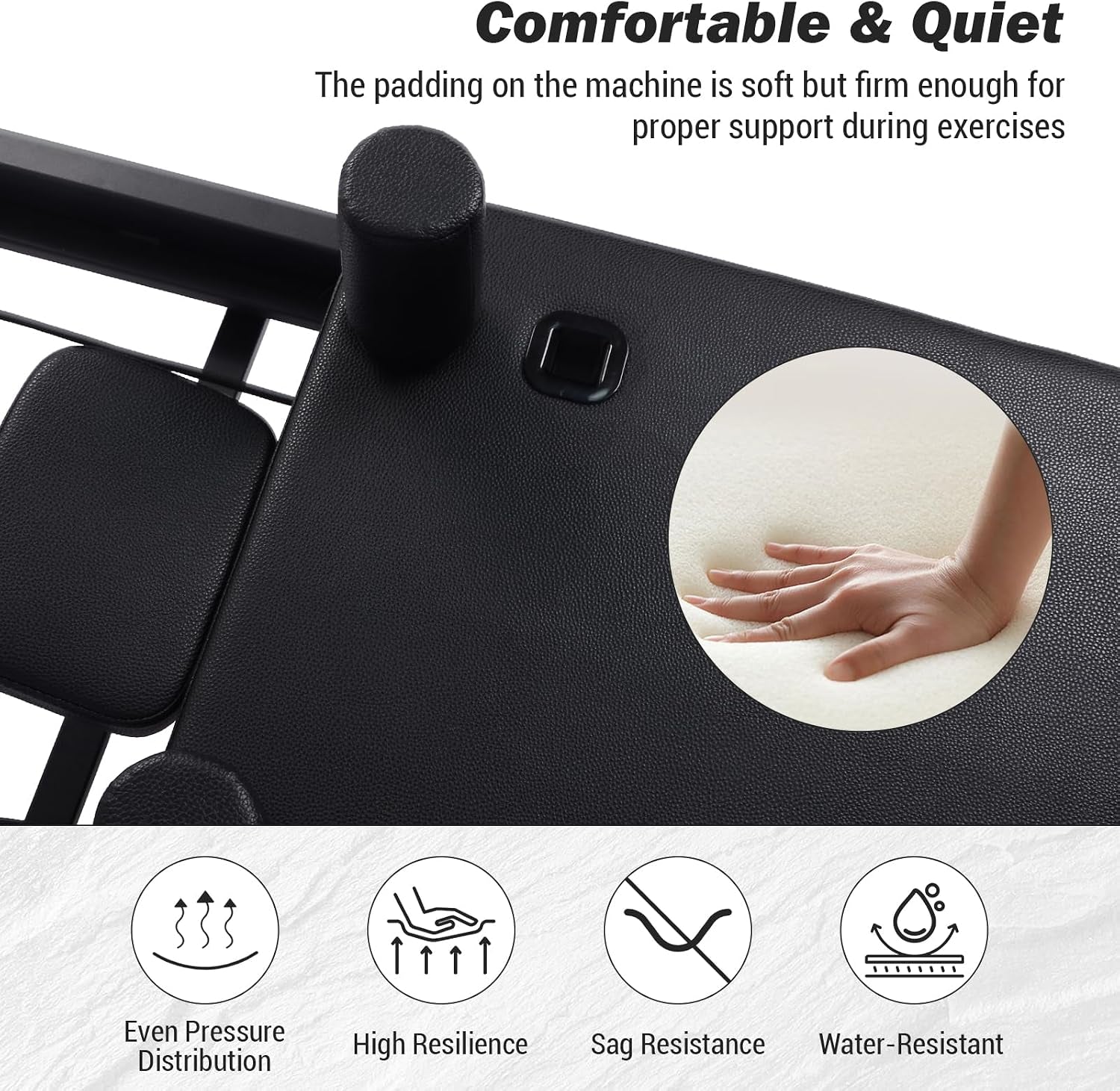 Pilates Reformer Machine for Home, 91" Foldable Pilates Reformer with High & Low Modes, 3-In-1 Reformer Pilates Equipment with Springs, Resistance Cords,
