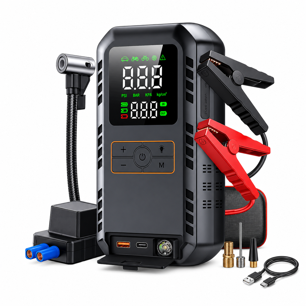 5000A Car Jump Starter with Air Compressor 150PSI